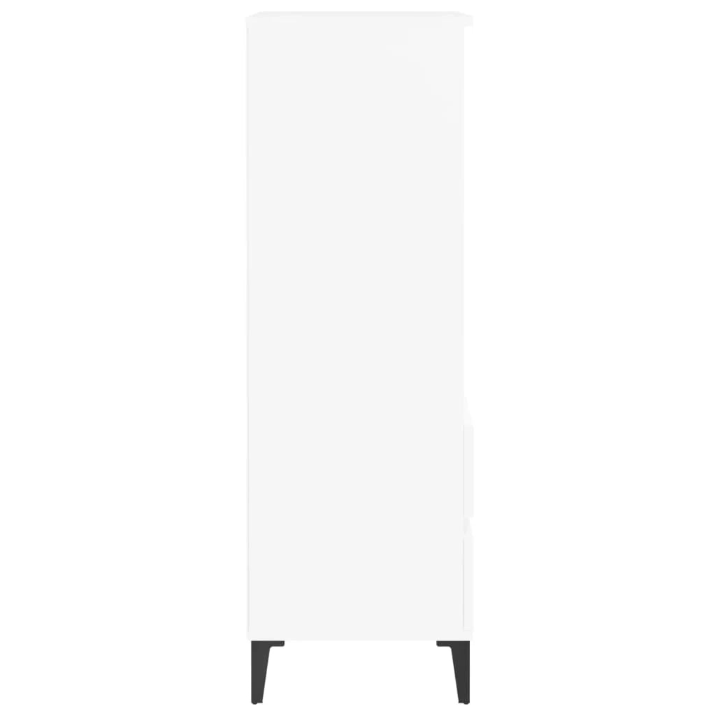 Buffet credenza cassettiera mobiletto mobile contenitore organizer cucina soggiorno salotto alto 40 x 36 x 110 cm legno ingegnerizzato bianco 02_0032443