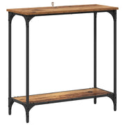 Tavolo Consolle | Tavolo d'Ingresso con lo scaffale Legno vecchio 75 x 30.5 x 75 cm