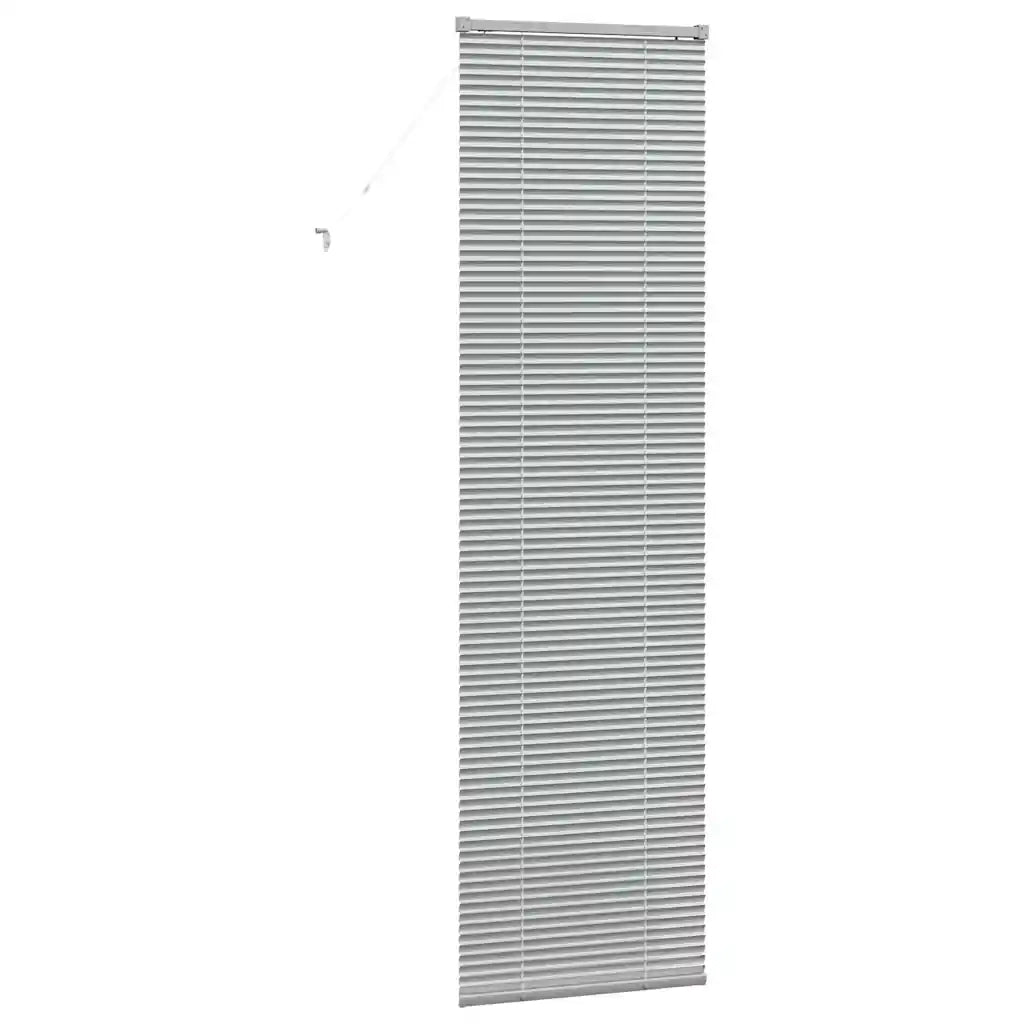 vidaXL Tenda per Finestra con tende Manuale Argento Alluminio