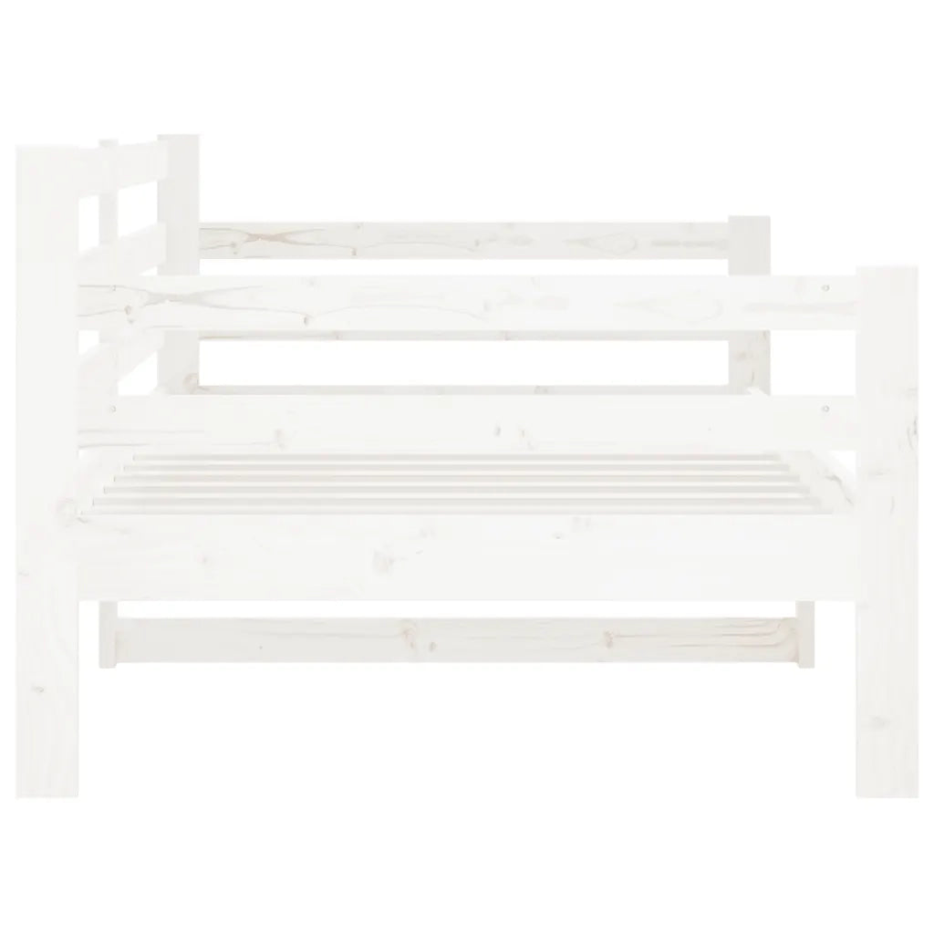 Dormeuse senza Materasso Bianca 80x200 cm Legno Massello Pino 814680
