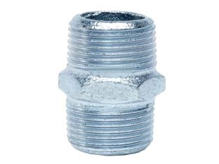 NIPLES ESAGONALE MASCHIO IN GHISA ZINCATA- - M 3/8 - 10 pezzi