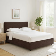 Louth, Letto Singolo Sfoderabile Made in Italy, Marrone