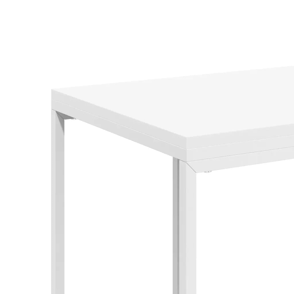 Tavolino con Ruote Bianco 40x30x63,5cm in Legno Multistrato 343099