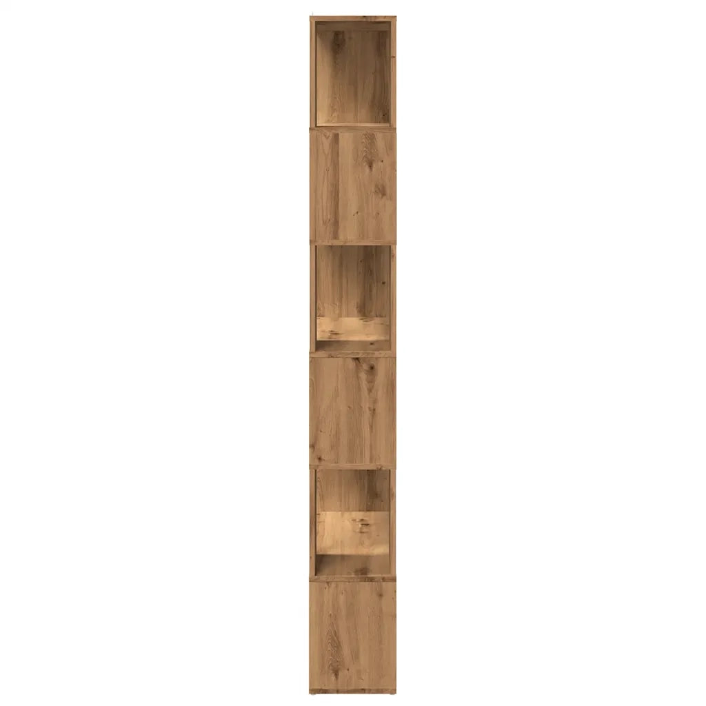Libreria Divisorio-Scaffale per Libri-Mobile di Stoccaggio Stanza Rovere Artigianale 80x24x186 cm