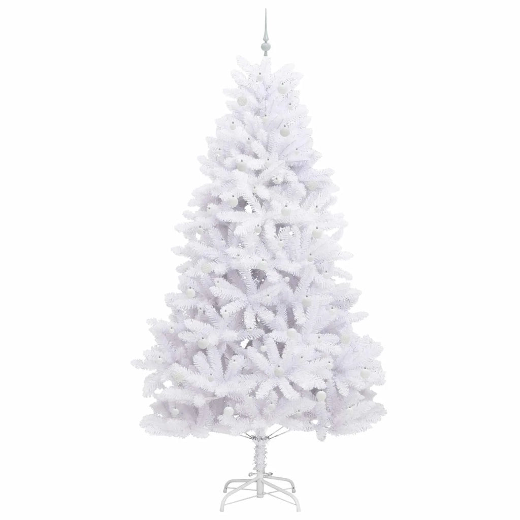 Albero di Natale Artificiale con Rami Pieghevoli Bianco 270 cm