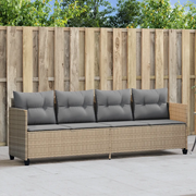 Lettino Prendisole con Cuscini BeigeÂ in Polyrattancod mxl 88134