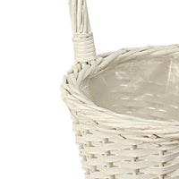 Set 3 Cesti in Materiale Rattan Willow con Manico H 55 cm
