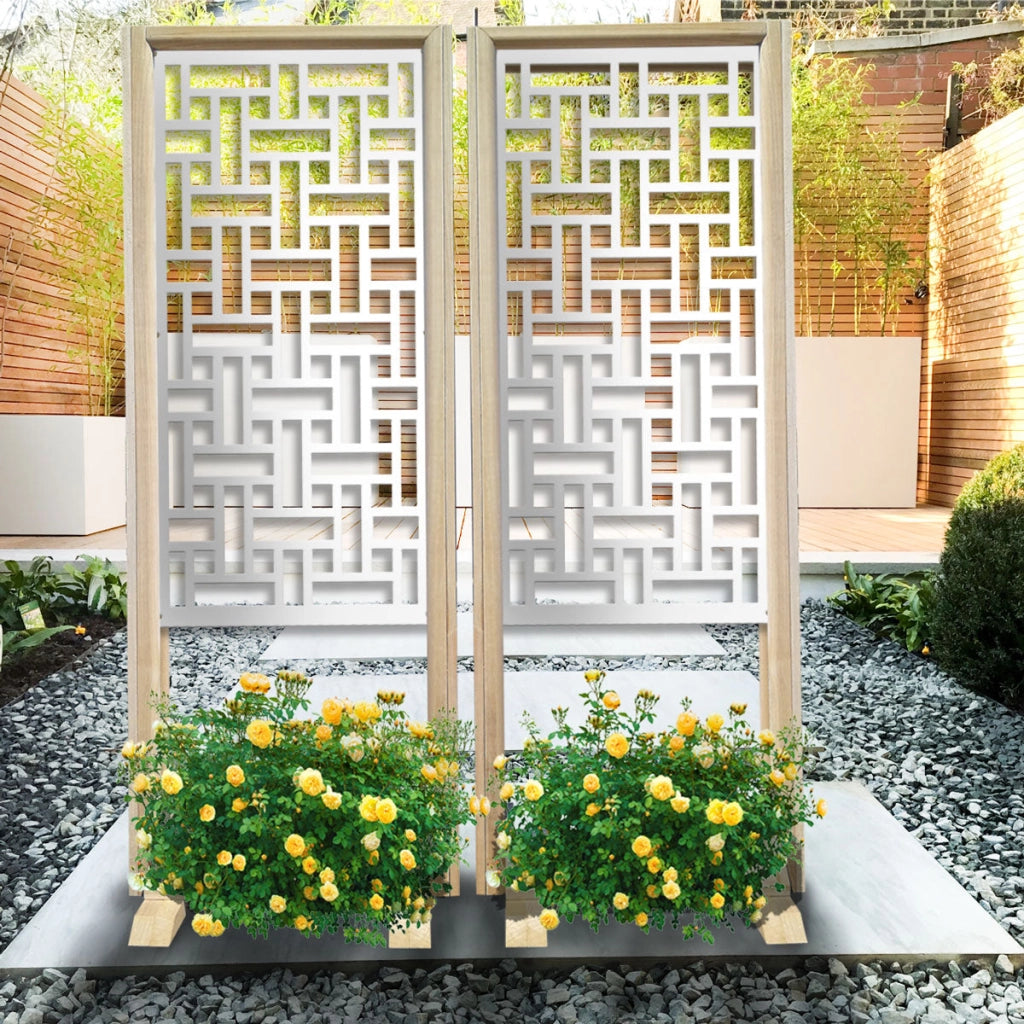 TRAMA - Separè  - Paravento modulabile - 70x190cm - in Legno e PVC Colore: bianco