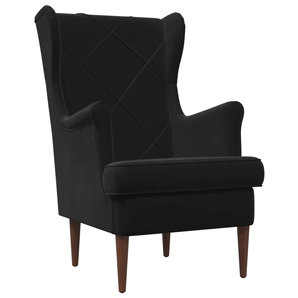 Poltrona con Ottomano 2 pz Nero Velluto 3418851