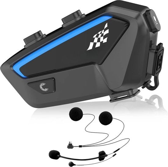 Cuffia da Motociclista con Intercom Bluetooth - Regalo per Lui - Cuffia da Motociclista - Intercom per Motociclista - Cuffia Bluetooth per Motociclista
