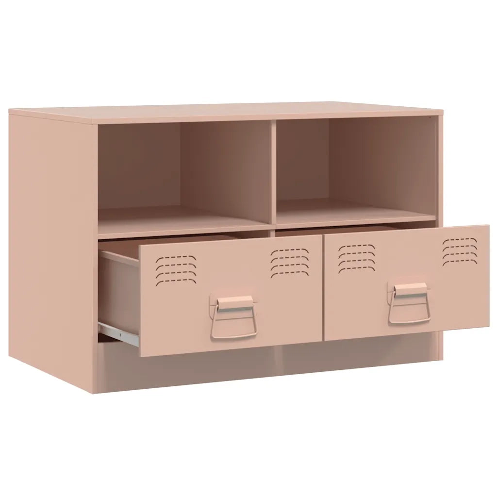 Mobile TV-Credenza per TV-Console TV Rosso 67x39x44 cm in Acciaio 822036