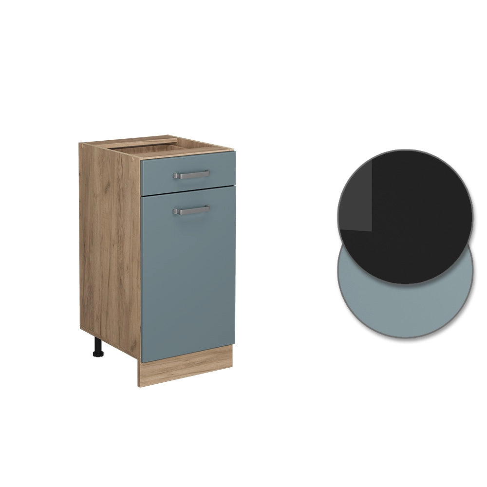 Vicco Mobiletto base per cucina Grigio-blu 40 cm , PL Rovere