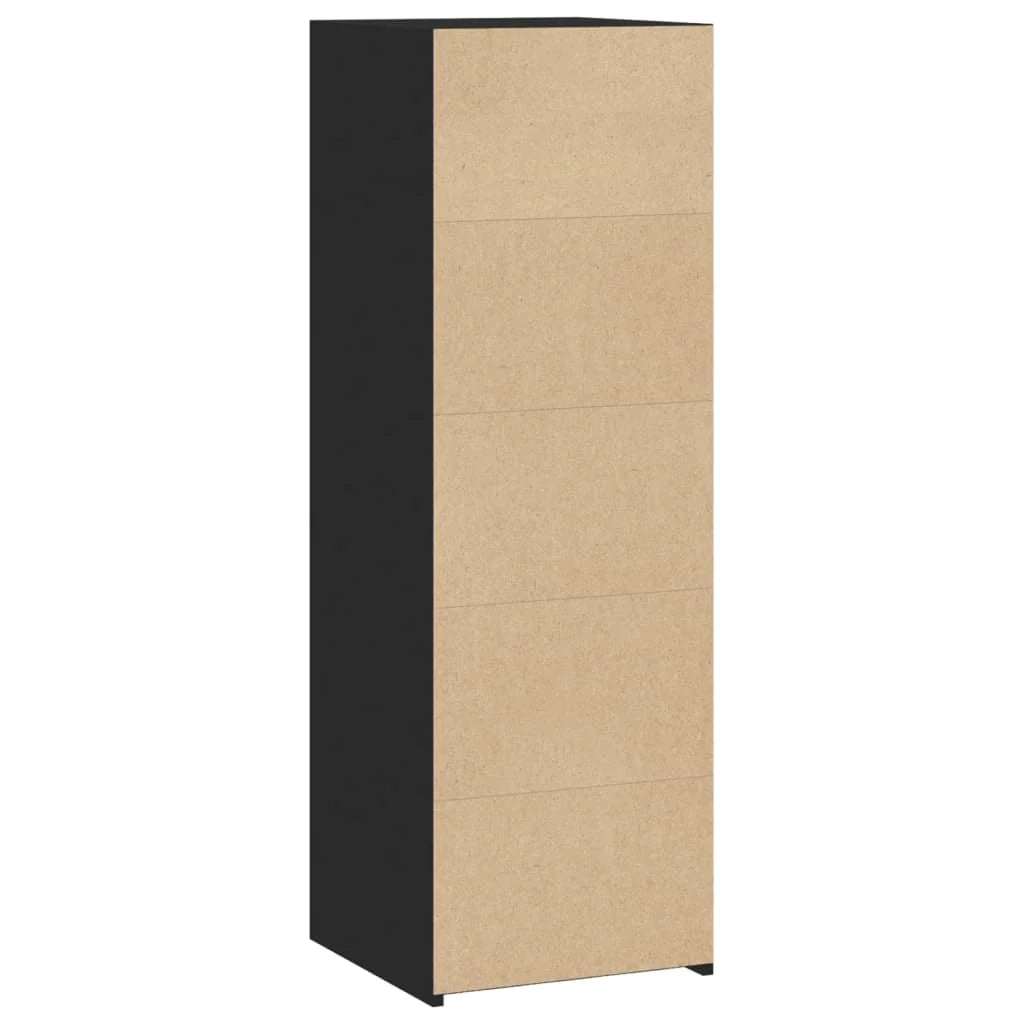 Buffet credenza cassettiera armadio mobile contenitore organizer per cucina soggiorno salotto 40 x 41 x 124 cm legno ingegnerizzato nero 02_0035940