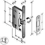 SERRATURA PATENT B.BITTER 8/90 SCROCCO CENTR BT E50 OTTONE - CASAE'