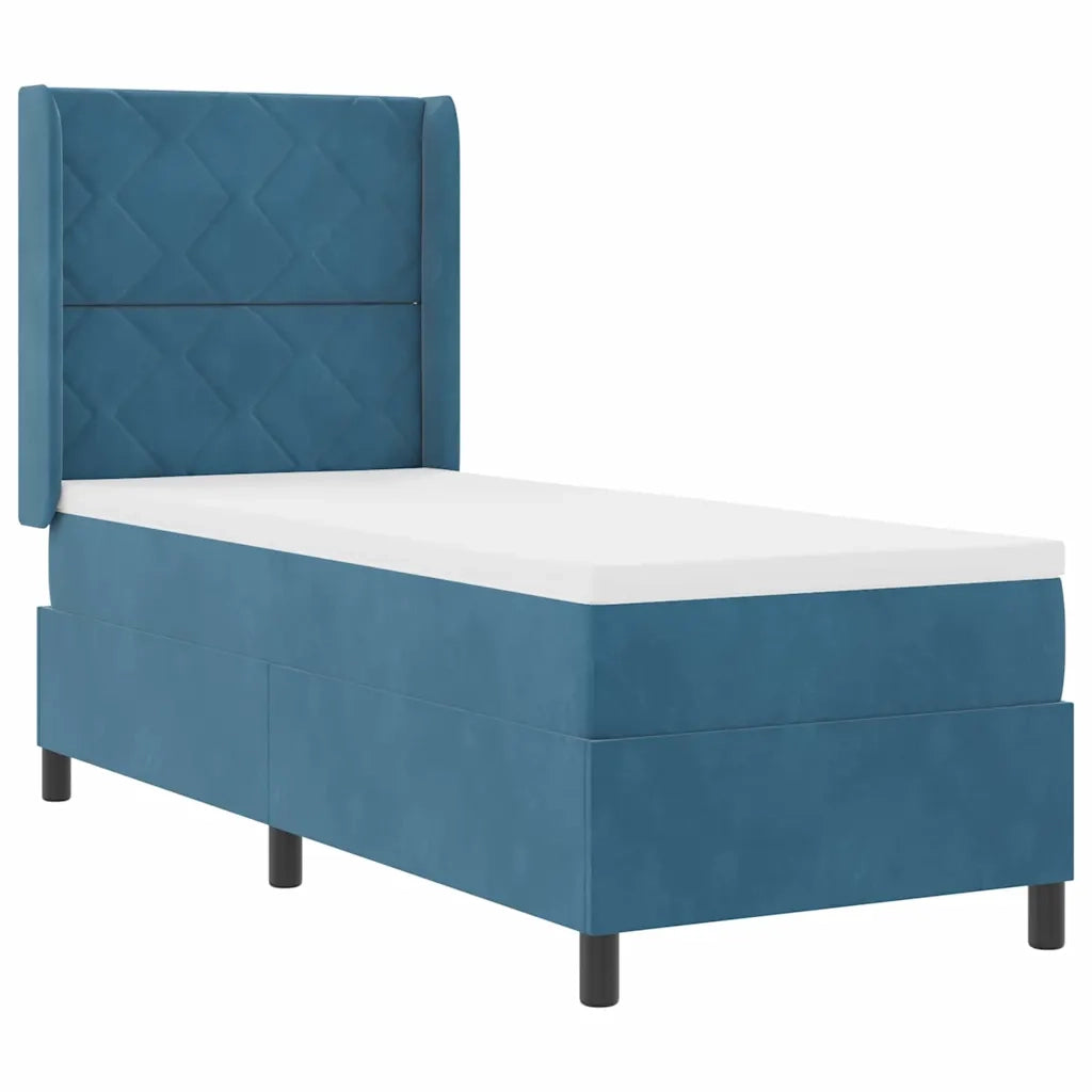 Letto a molle con strisce LED Blu 80 x 200 cm Velluto 3343896