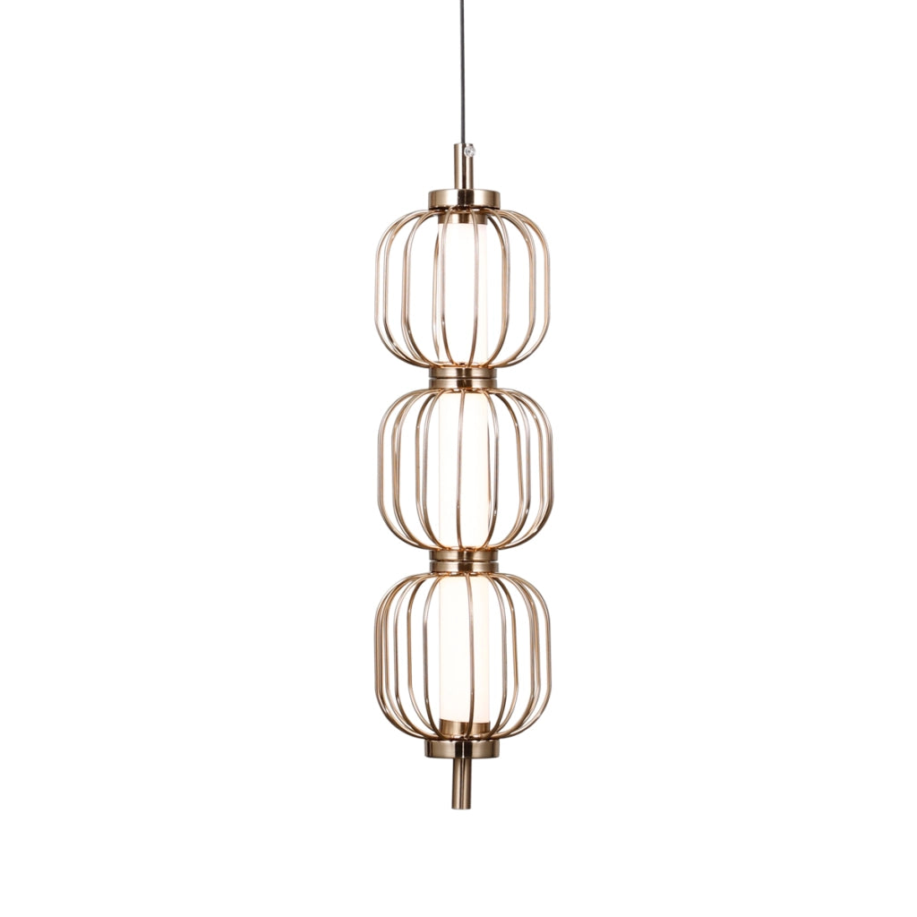 Sospensione LED 12W oro filo metallico Pedro Italux