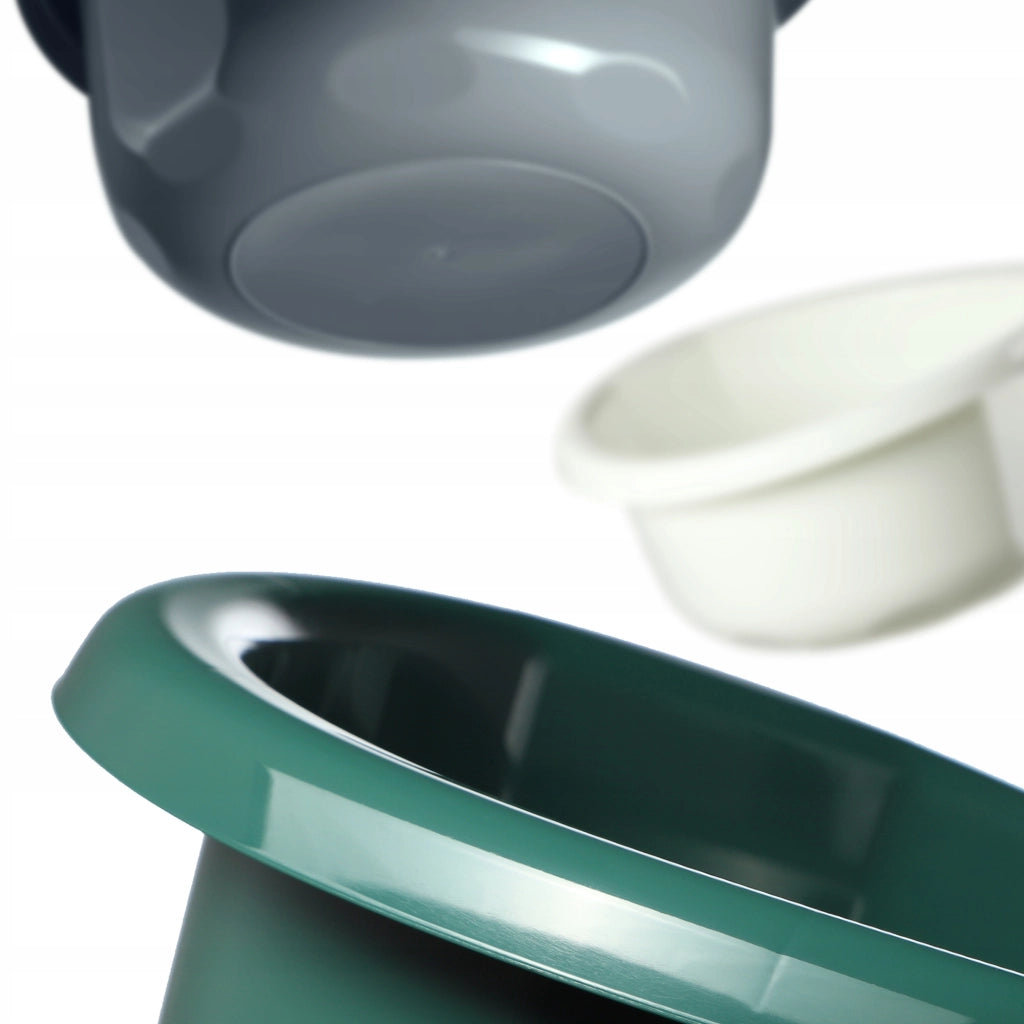 Bacinella in plastica KADAX, forma rotonda, con manici, 11 litri.