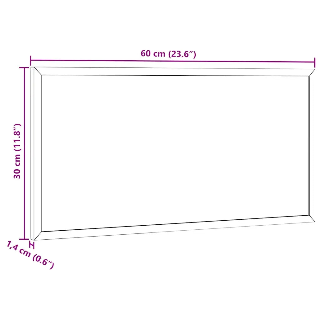 Bacheca in sughero con cornice in legno di pino massiccio 60x30 cm CFW8417888