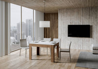 Tavolo Allungabile 120-180x90x77 cm Bibi Mix Bianco Frassino