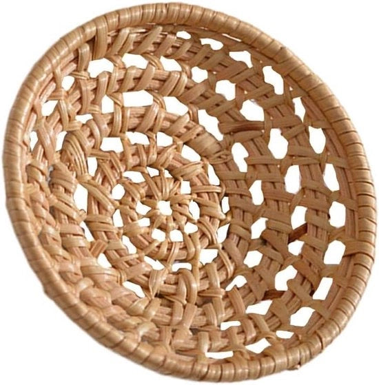 Fruitiera rotonda artigianale - tavola da frutta rotonda - tavola da pane - tavolo da servizio - tavola da portata - tavola da dolci per feste (color cotto)