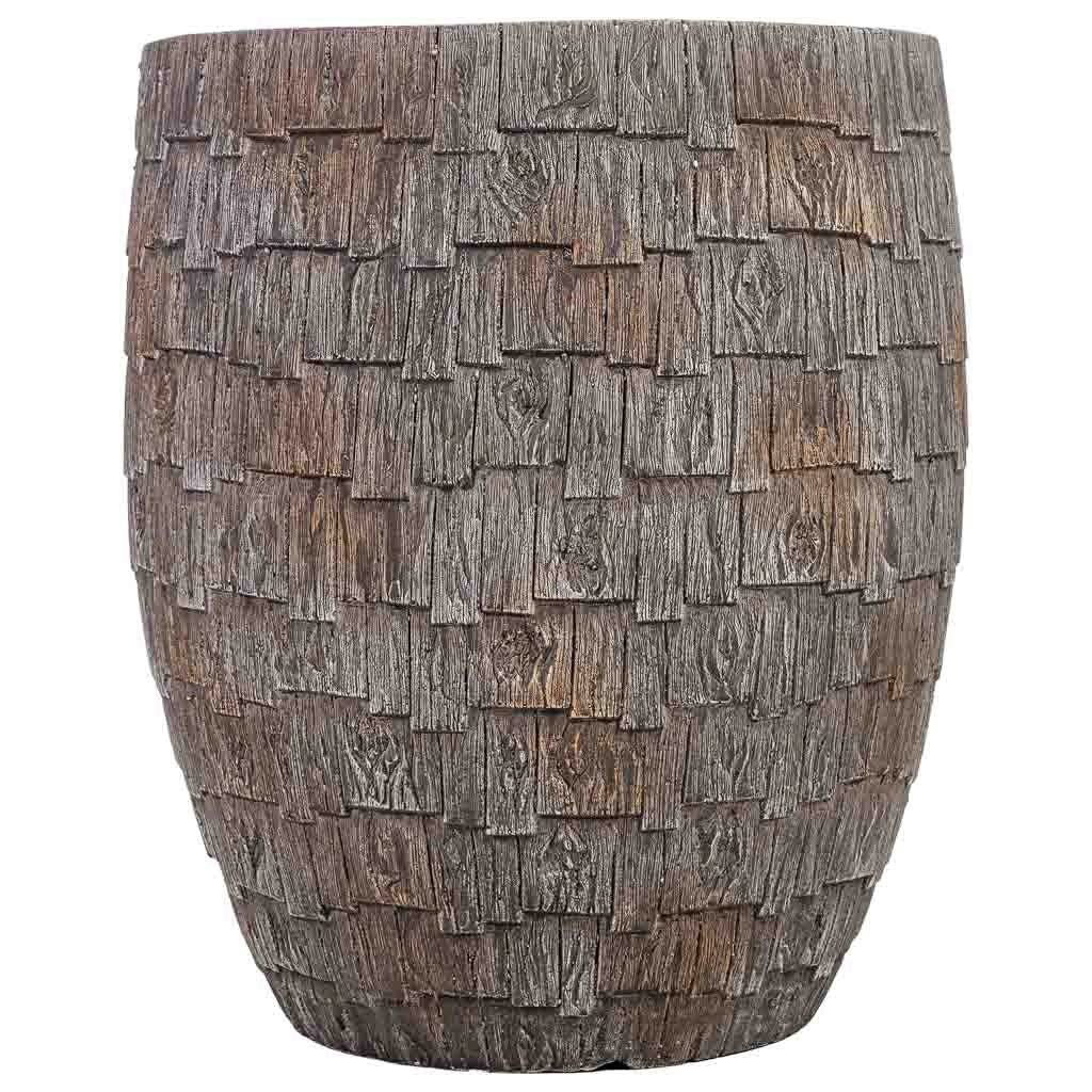Fioriera in fibra di vetro marrone 46x46x53 cm