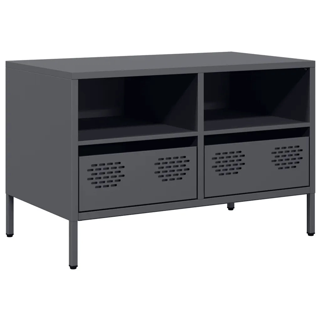 Mobile TV-Credenza TV-Console TV Antracite 68x39x43,5 cm in Acciaio Laminato a Freddo 910111