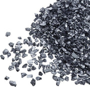Verpletterde glassplinters 20 g - Corate in vetro nero e arte del nail - Elettrico e plateato -