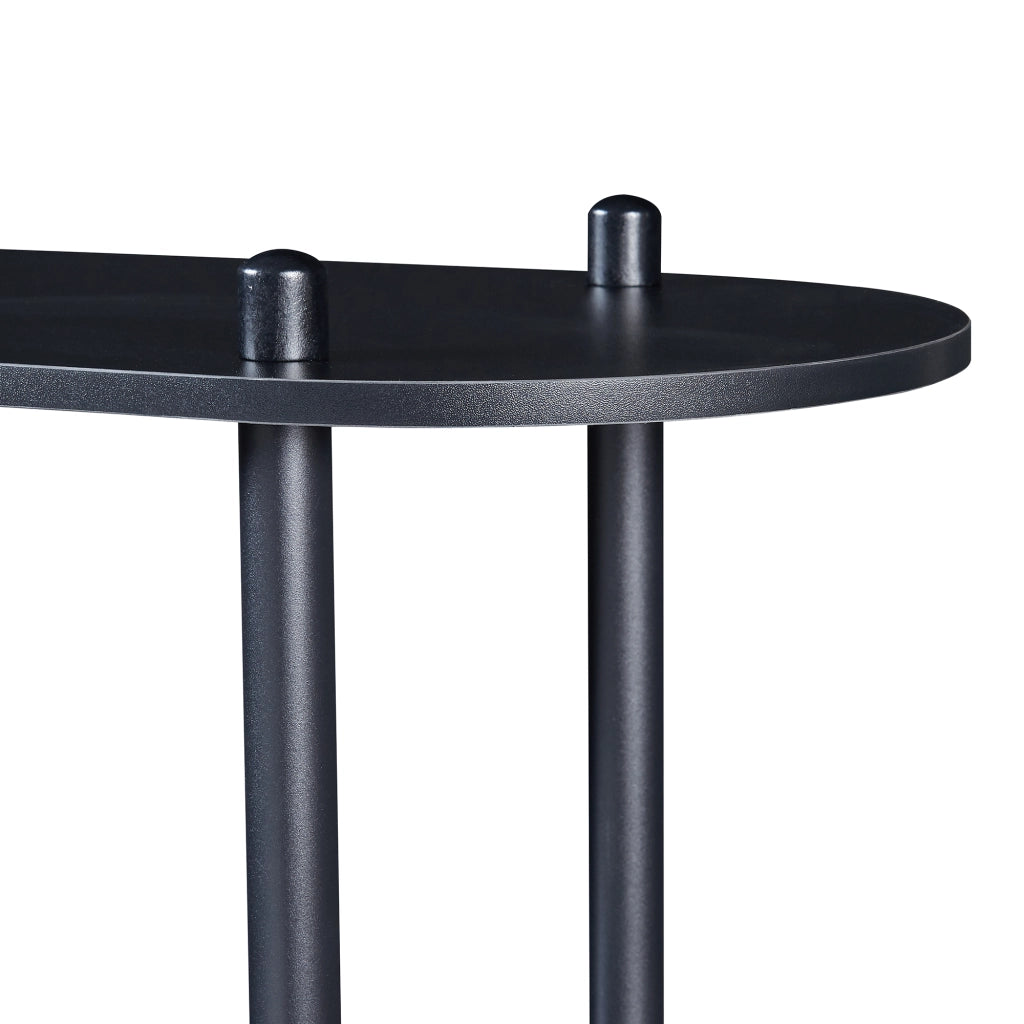 Scaffale da Terra Øvre Libreria con 4 Ripiani - Nero [en.casa]