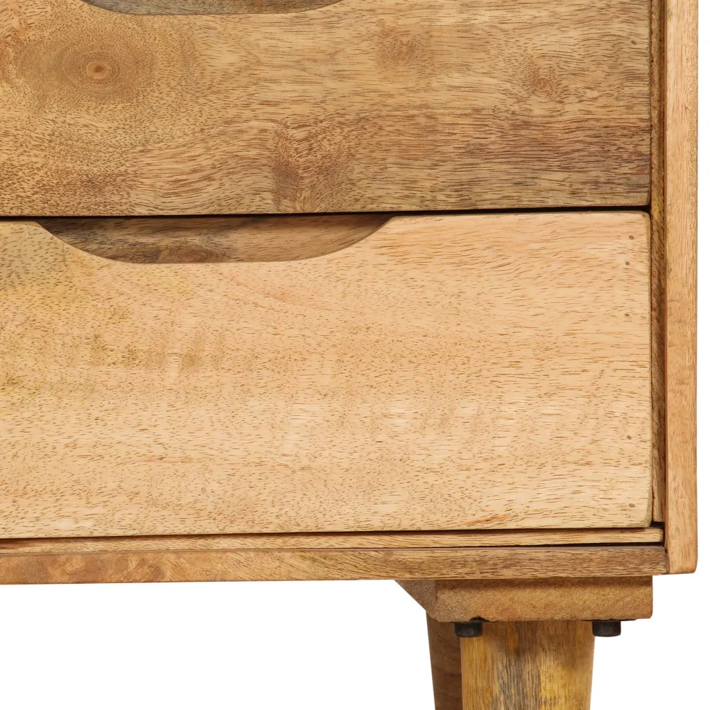 Comodino-Tavolino da notte in Legno Massello di Mango 40x30x59,5 cm