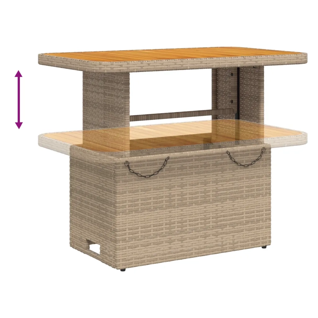 vidaXL Set Divani da Giardino 5 pz con Cuscini in Polyrattan Beige