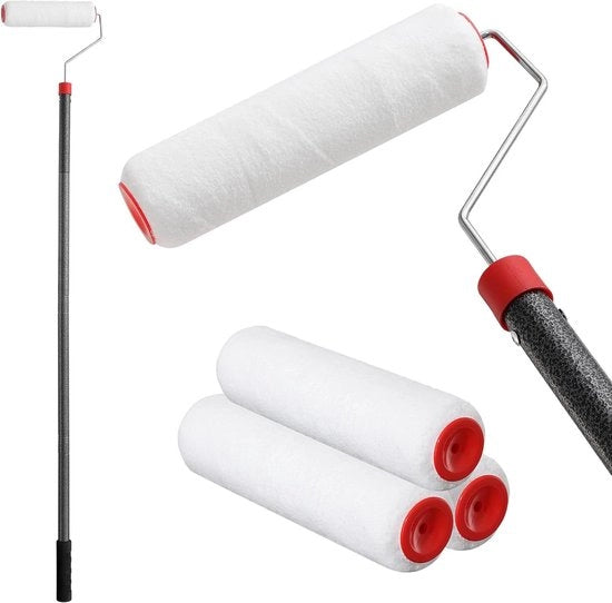 Rollatore di vernice estensibile 223 cm per dipingere pareti e soffitti con set decorativo lucido.