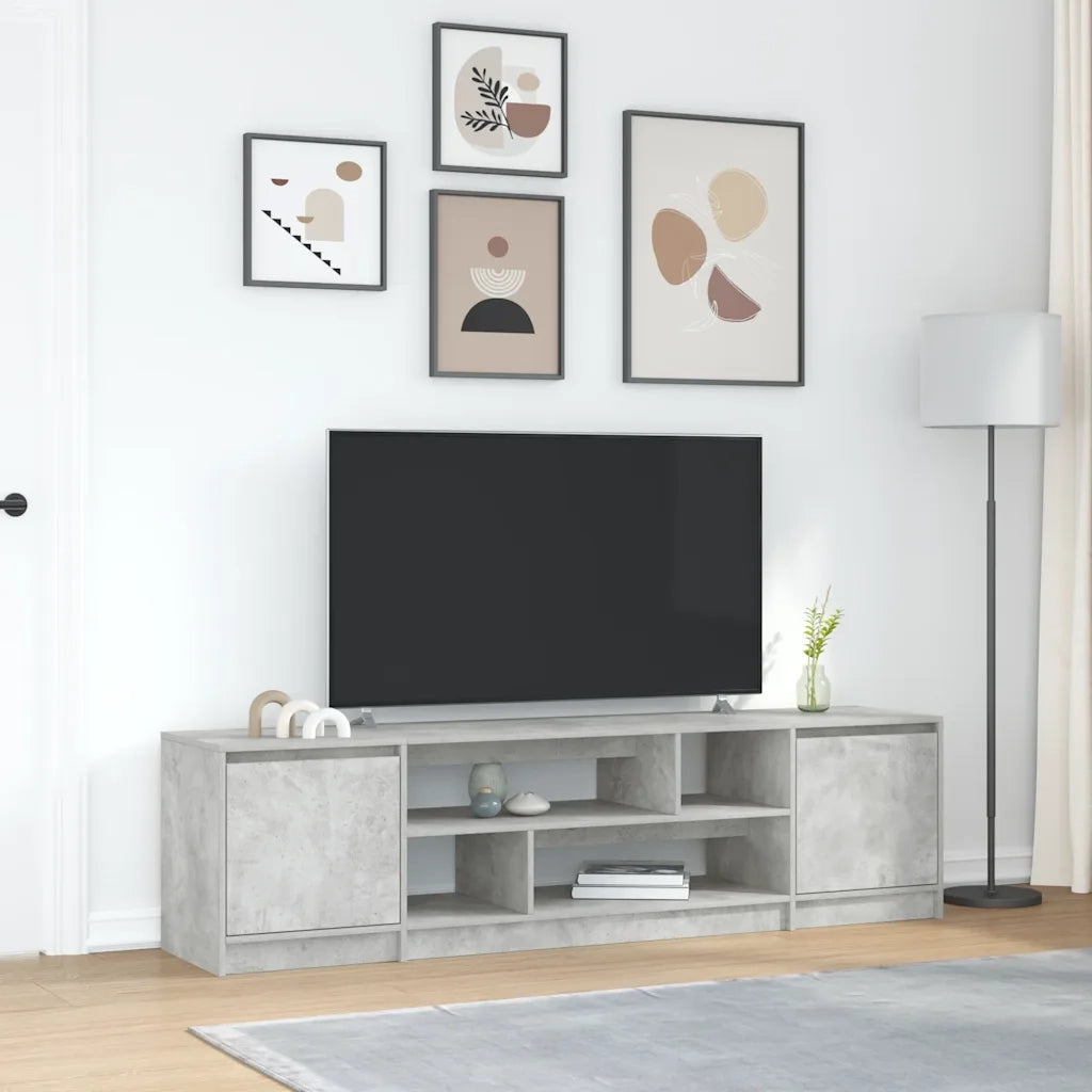 Mobile Porta TV Grigio Cemento 188,5x41x50 cm Legno Multistrato 3328420