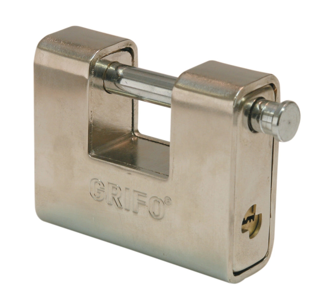 LUCCHETTO ACCIAIO CORAZZATO GRIFO 90 MM DOM- GRIFO- 6,0 pz
