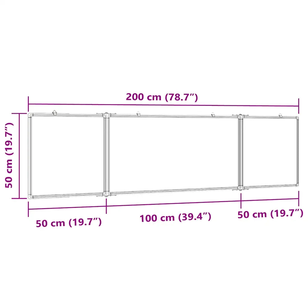 Lavagna Magnetica Pieghevole 200x50x1,7 cm in Alluminio CFW9102495