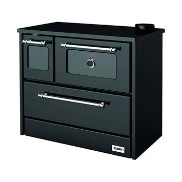 Cucina blinky a legna con forno, giusy porta vetro, antracite