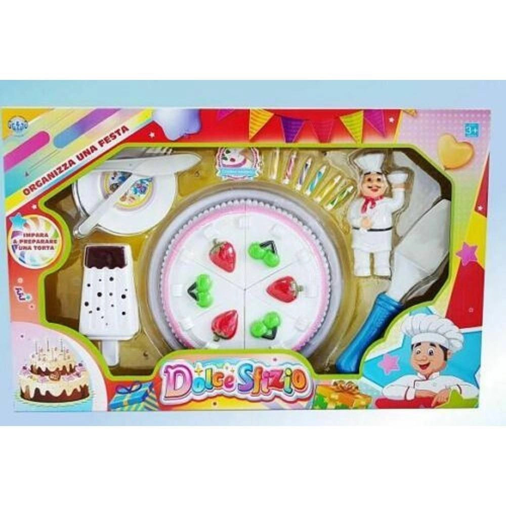 Trade Shop - Dolce Sfizio Torta Candeline Paletta Posate Festa Giocattolo Gioco Bambina -