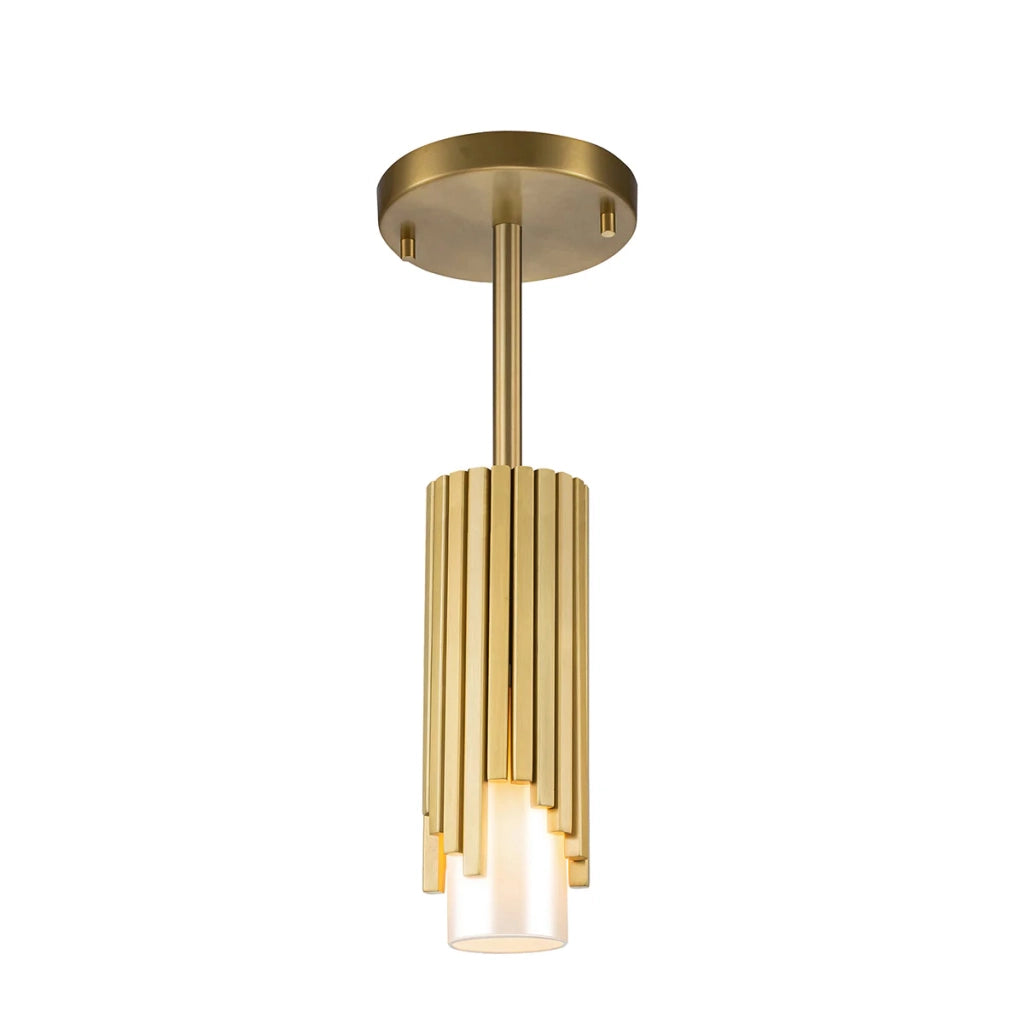 Sospensione Elstead Marvele ottone anticato vetro opale 1xE14
