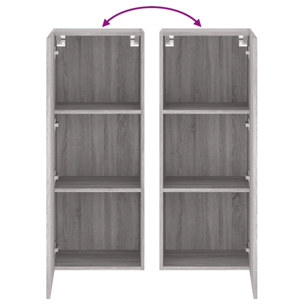Mobile TV multimediale mensola TV credenza TV sala da pranzo soggiorno camera da letto a parete legno Sonoma 40,5 x 30 x 102 cm grigio 02_0028183