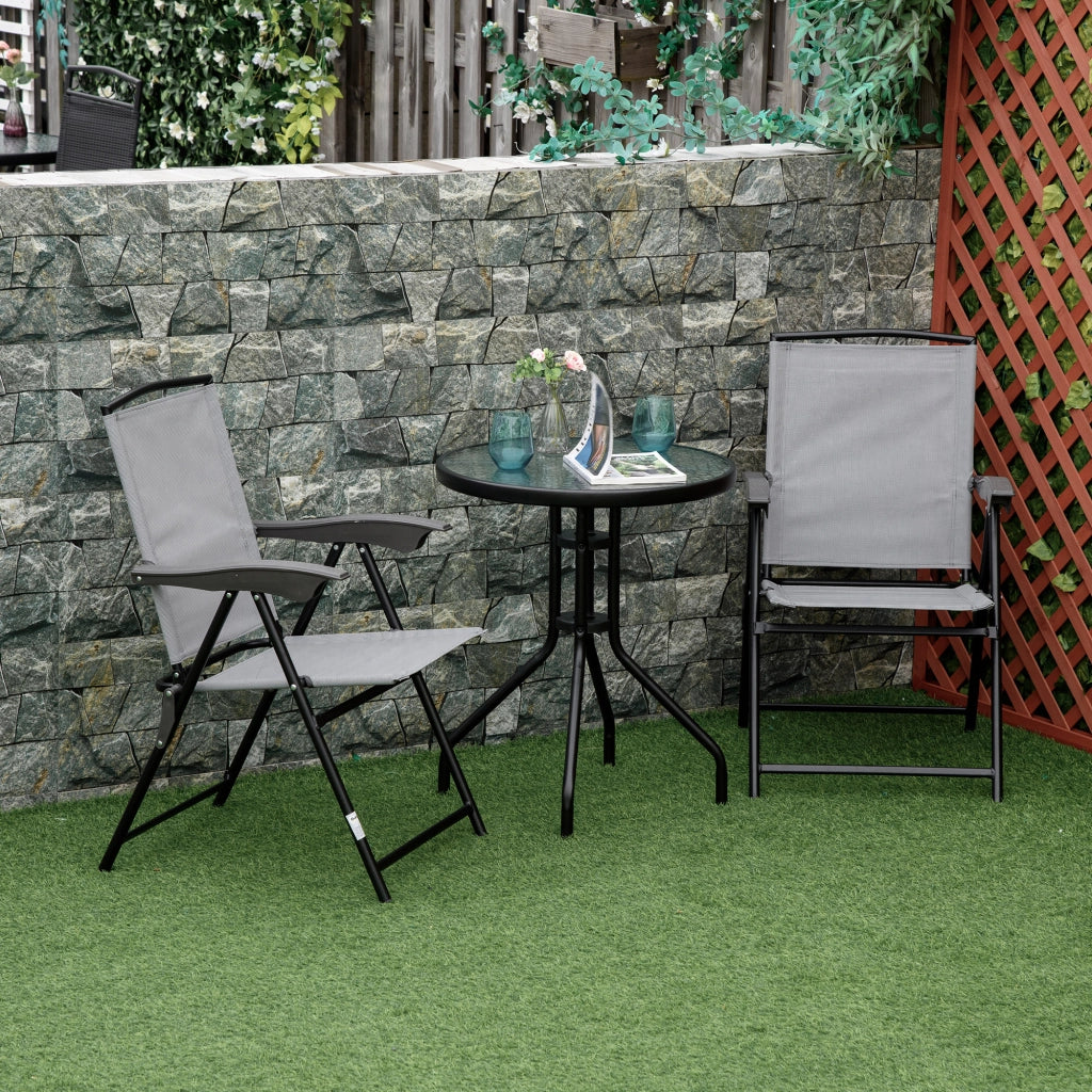 Tavolo da pranzo rotondo per esterno ¨C zephmum ¨C nero, metallo, ?60xH70cm
