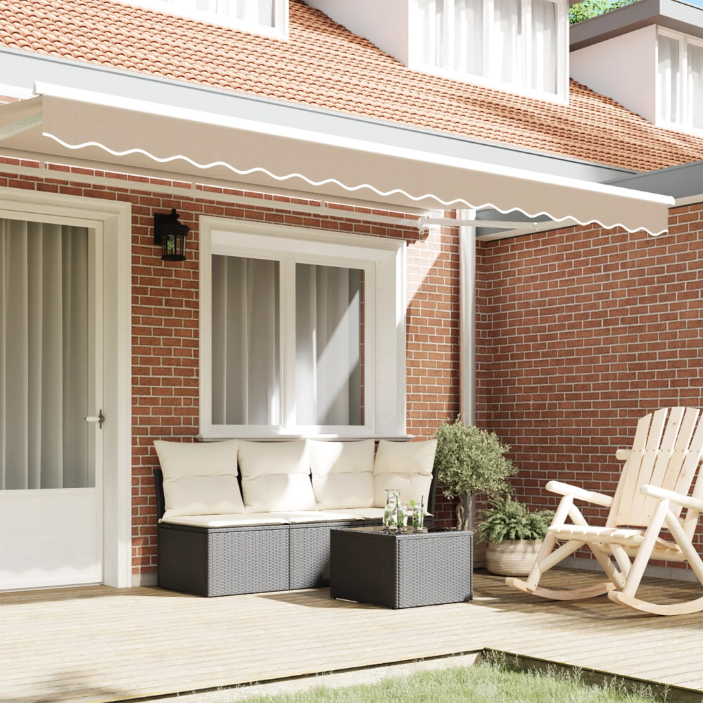 Bordo Tenda per Telaio da 4 m Beige 3.8x0.2 m