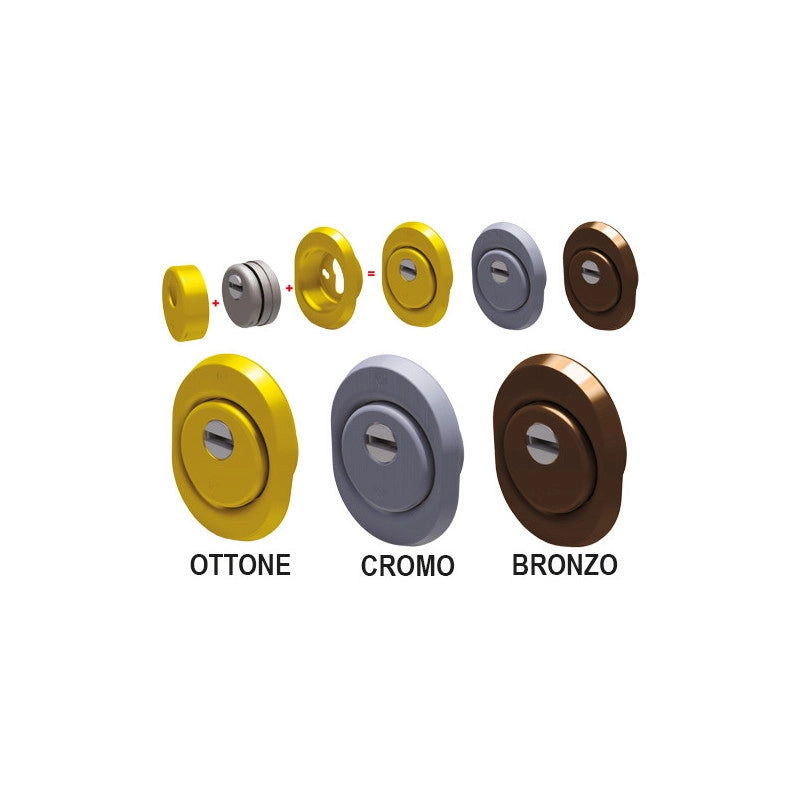 Defender Ø50x22 mm con piastrina antistrappo e finitura bronzo – Securemme
