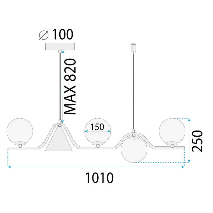Lampada Gold APP1662-5CP