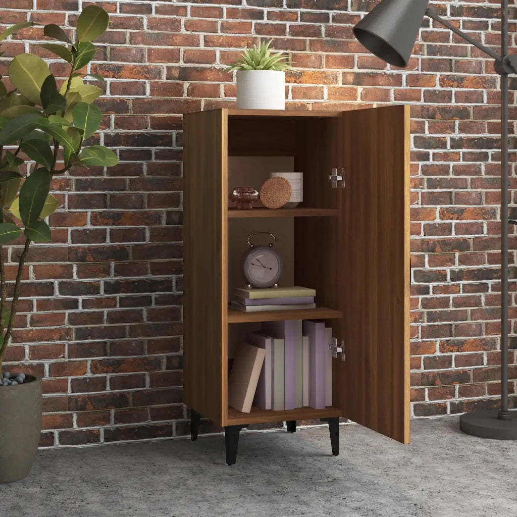 Credenza Rovere Marrone 34,5x34x90 cm in Legno Multistrato 817407