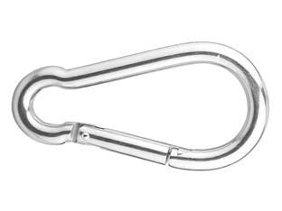 MOSCHETTONE DA POMPIERE ACCIAIO NICHELATO- - mm.50 - 50 pezzi QUALITY
