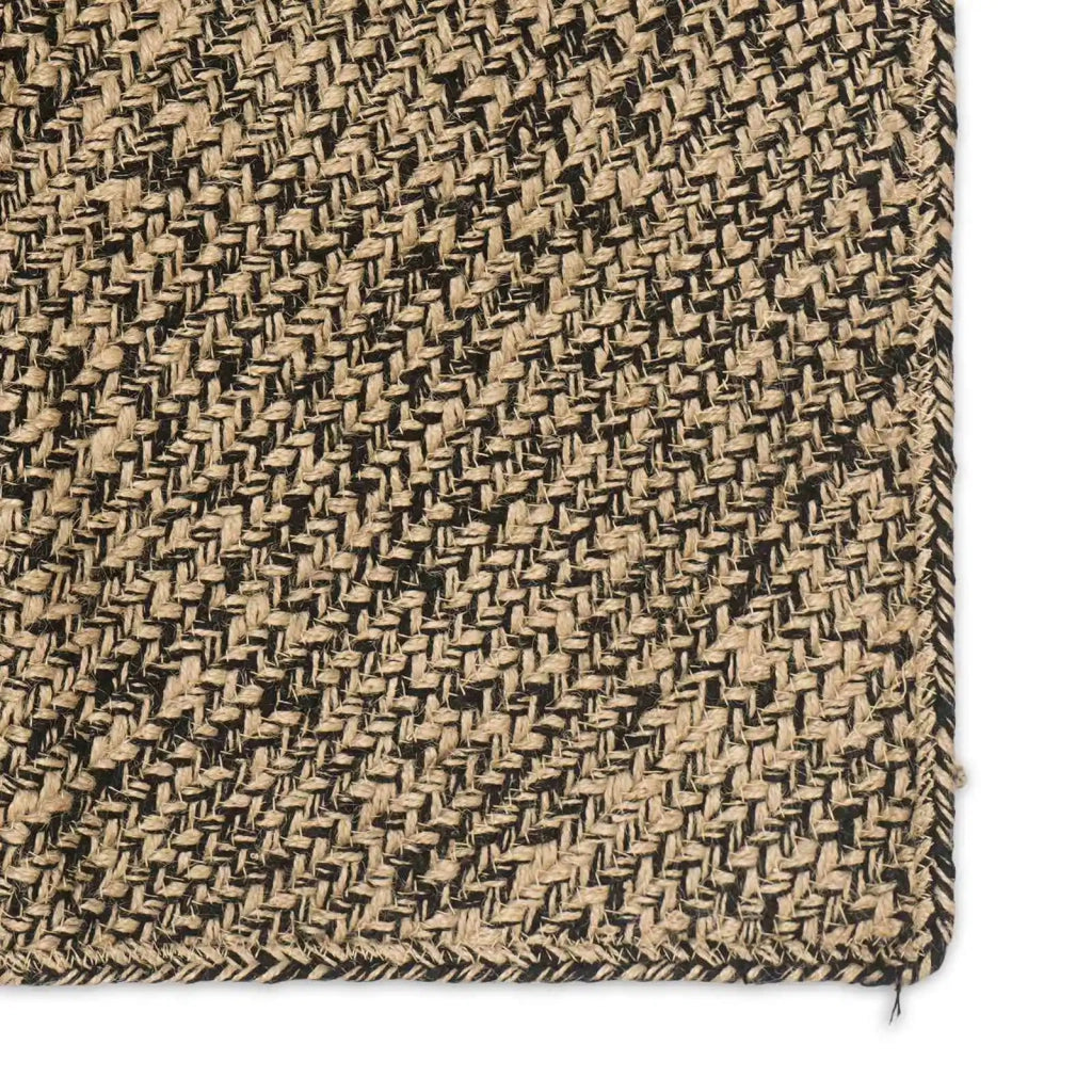 Tappeto Naturale e Nero 80 x 400 cm Juta 42010622