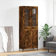 Credenza Rovere Fumo  69,5x34x180 cm in Legno Multistrato 3198342