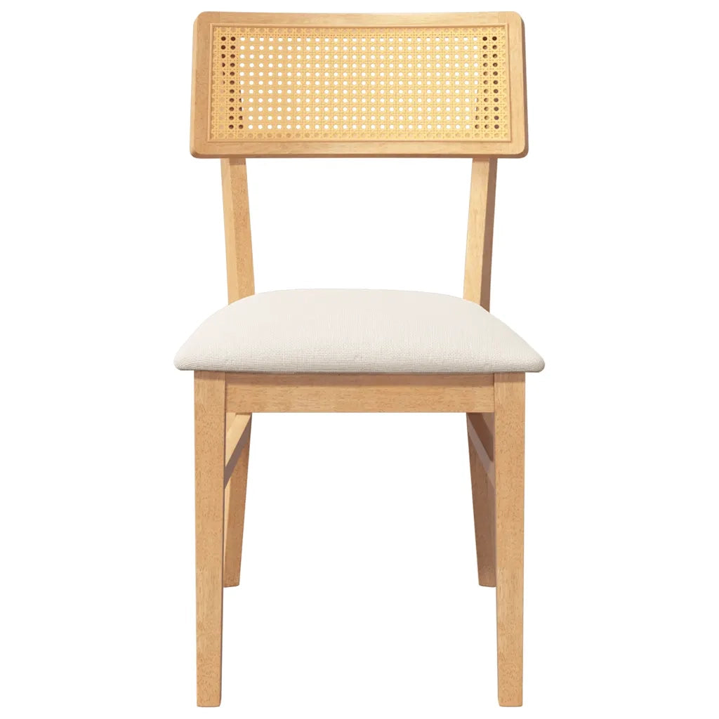Sedie da Pranzo con Cuscini 2 pz in Legno Massello di Hevea 4102463