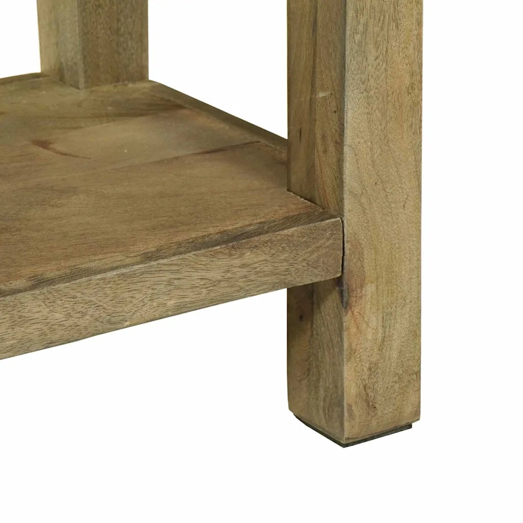 Tavolo consolle con cassetto Grigio naturale 110 x 30 x 80 cm
