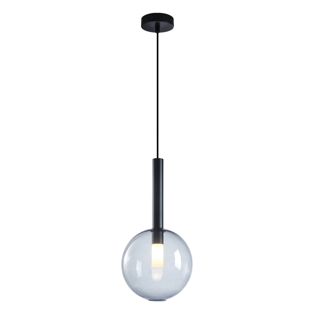 Lampada a sospensione Niko nera Ø20cm G9 in vetro Milagro