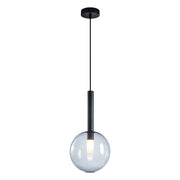 Lampada a sospensione Niko nera Ø20cm G9 in vetro Milagro